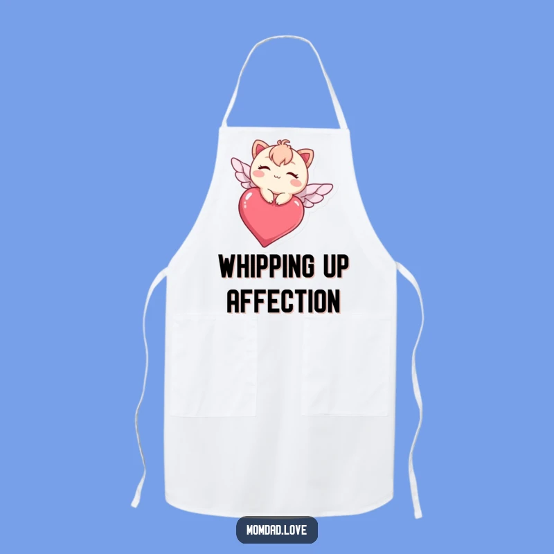 Funny Kawaii Heart Flight Apron - Cute Winking Baker Personality Gift