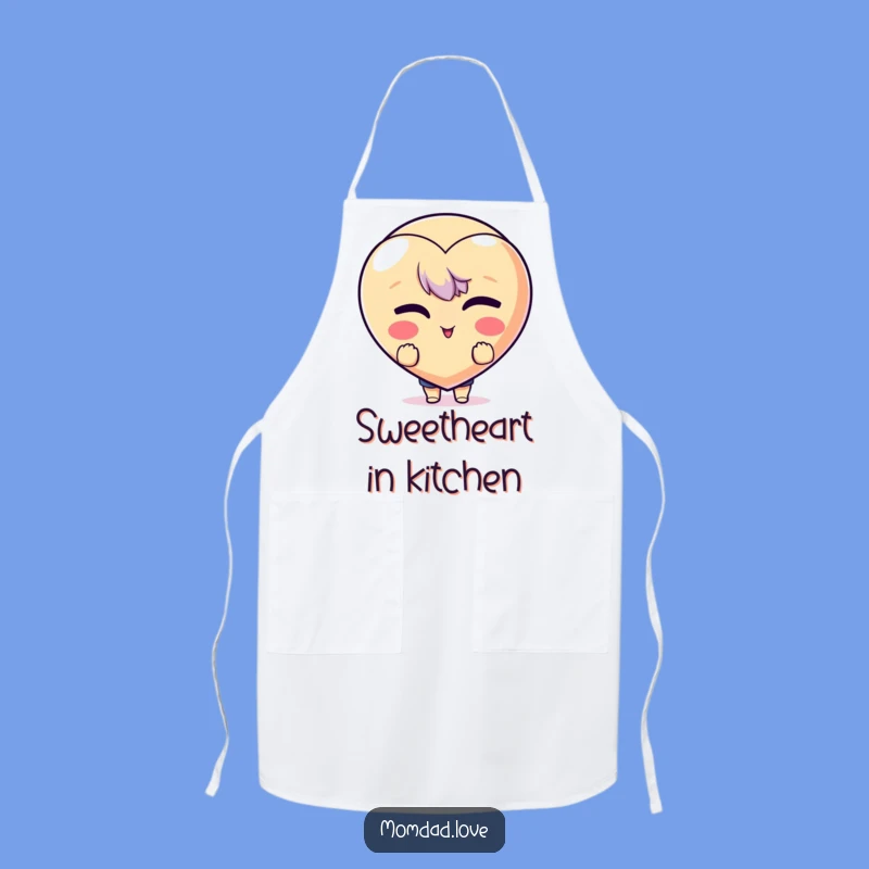 Funny Winking Heart Apron - Cook with a Playful Emoji Twist