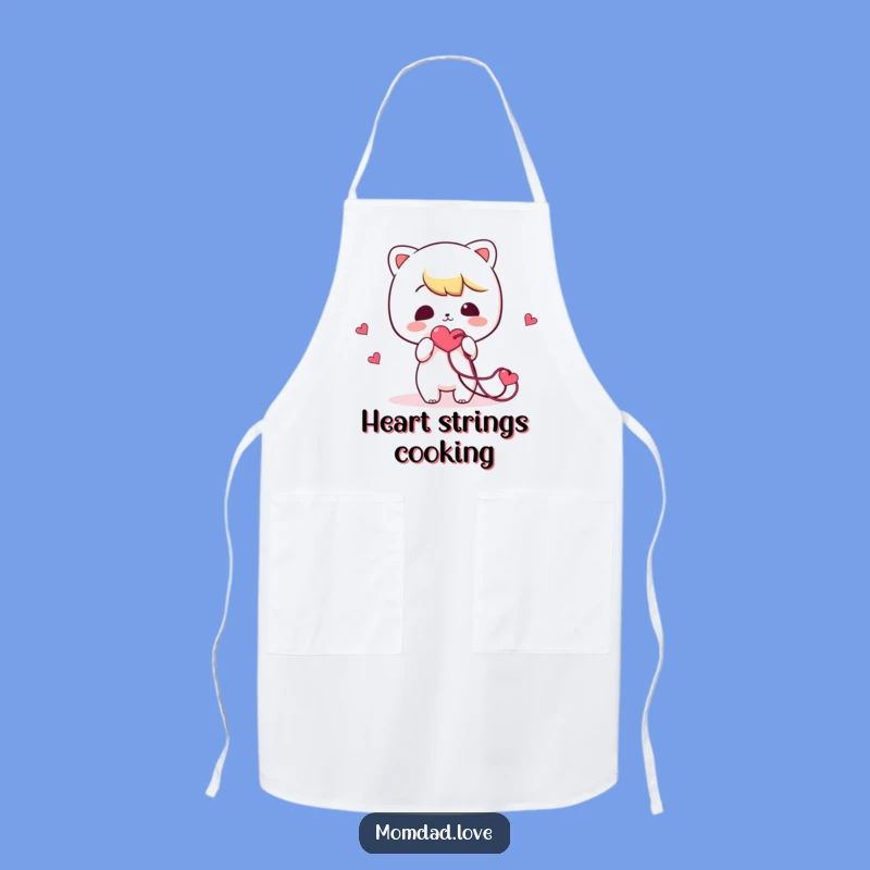 Funny Tangled Heart Apron: Kawaii Character Chef, Cook with Love, Excellent Funny Gift