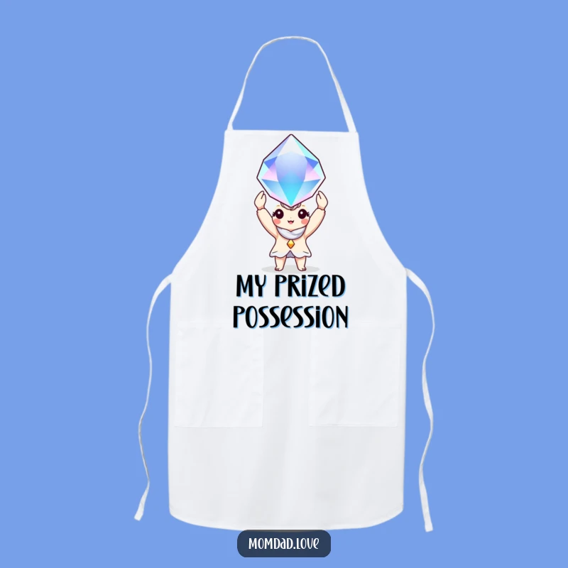 Funny Kitchen Apron: Charming Character's Gem Creation, Perfect Funny Gift!