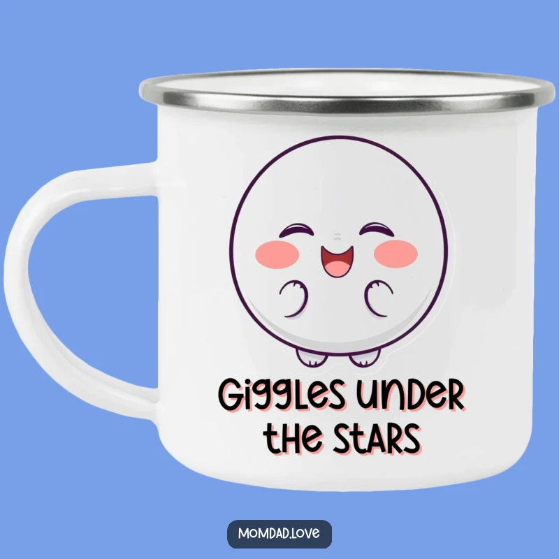 Funny Giggling Bubbly Camping Mug: Cheerful Sips Outdoors, a Hilarious Gift