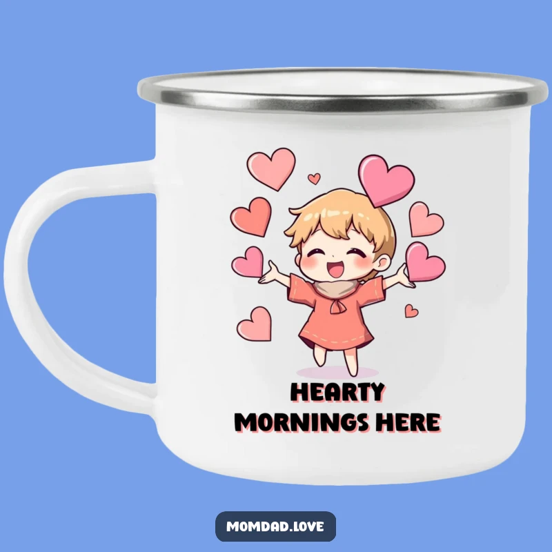 Funny Heart Juggler Camping Mug - Adventure and Laughter Outdoors