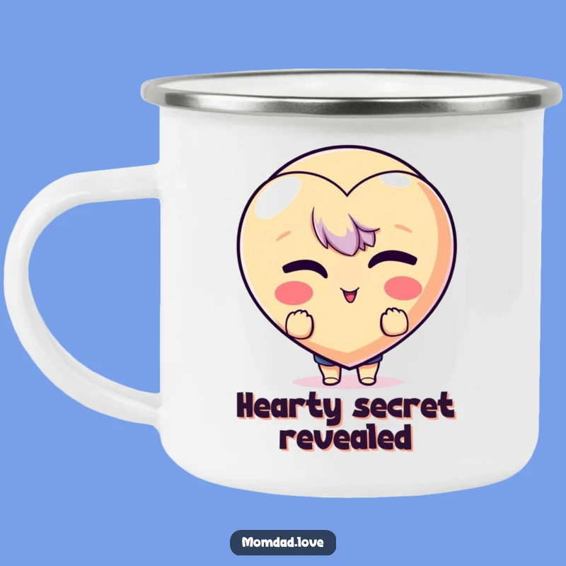 Funny Winking Heart Camping Mug - Adventure with a Playful Wink