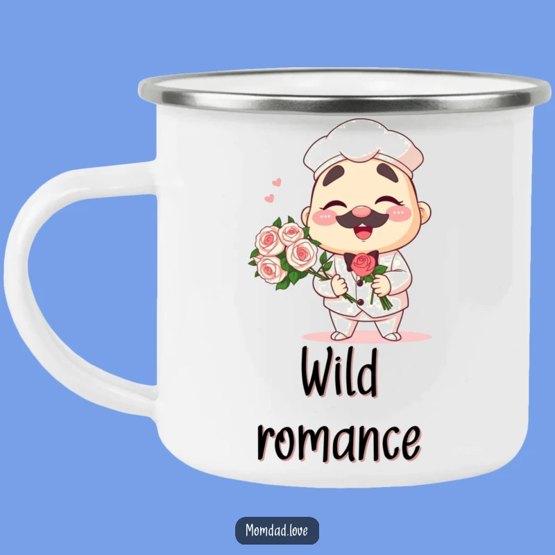 Funny Anime Papa Camping Mug - Winking Dad Bouquet Outdoor Gift