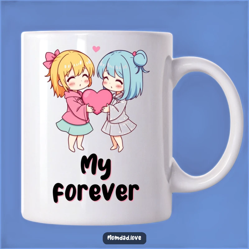 Funny Anime Couple Mug - Heartwarming Embrace Character Gift