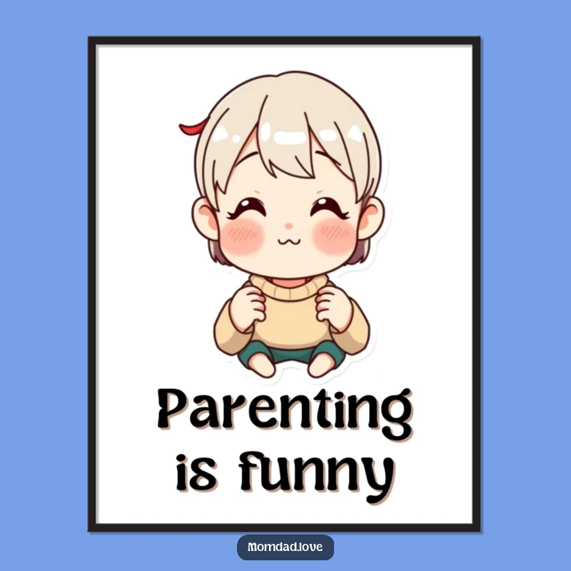 Funny Parent Face Poster - Decorate with Parental Humor, Funny Gift.