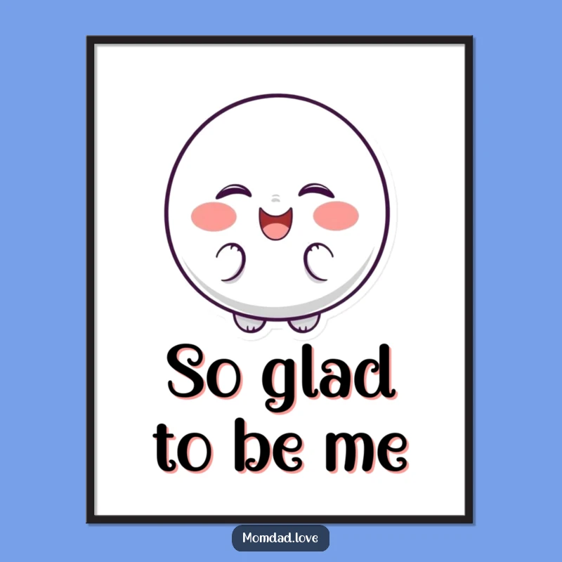 Giggling Bubbly Character Poster: Funny Art for a Cheerful Space, Great Gift