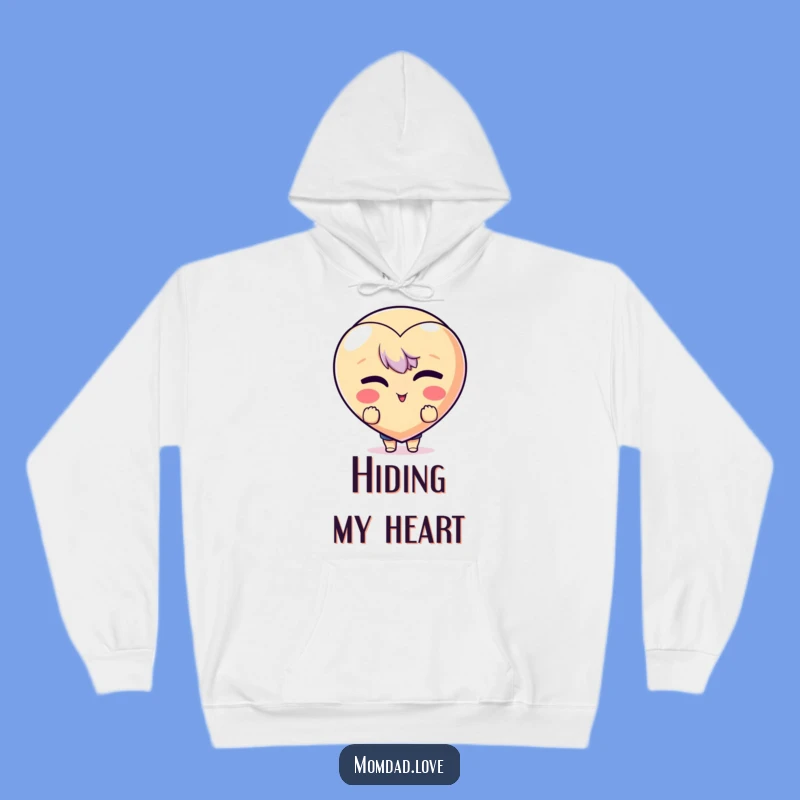 Cozy Funny Winking Heart Hoodie - Warm and Playful Gift