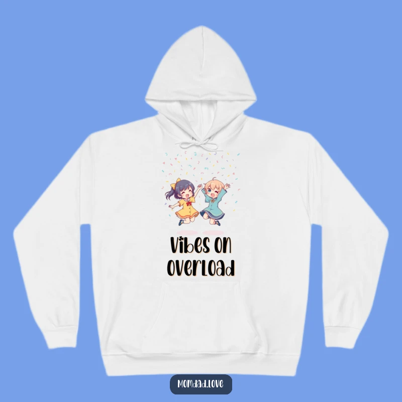 Funny Anime Dancing Hoodie: Cozy Confetti Party Wear, Perfect Gift for Joyful Souls