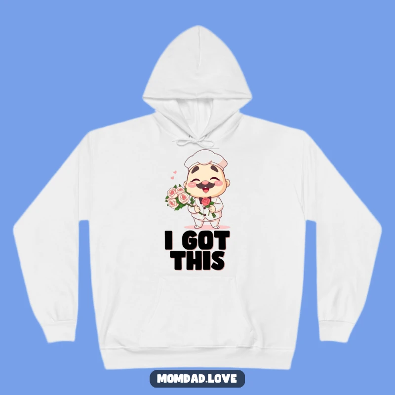 Funny Anime Papa Hoodie - Cozy Winking Dad Bouquet Sweatshirt Gift