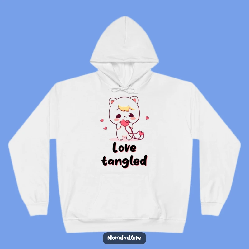 Funny Tangled Heart Hoodie: Kawaii Character, Cozy Love Knots, Excellent Funny Gift