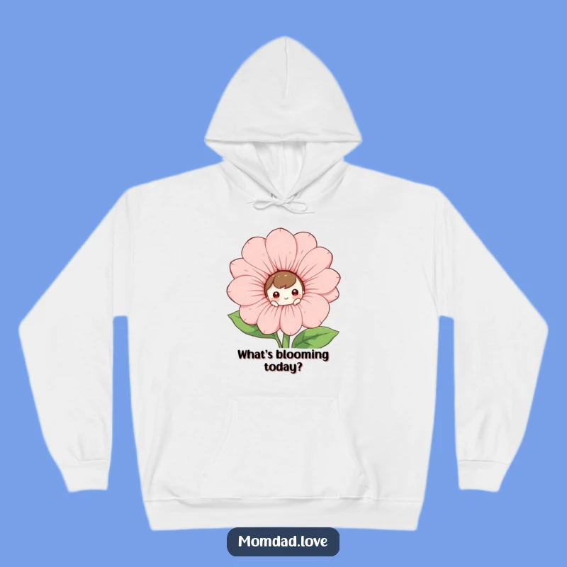 Funny Cozy Hoodie: Curious Character's Floral Hideaway, Ultimate Funny Gift!