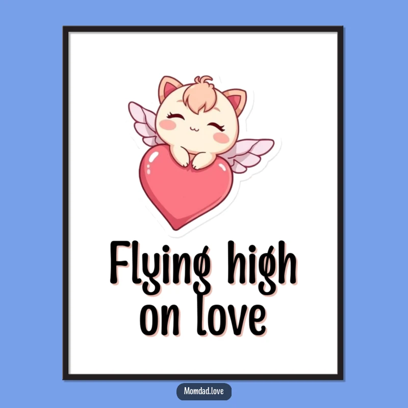 Free Printable Kawaii Heart Vibe Art - Funny Downloadable Home Decor