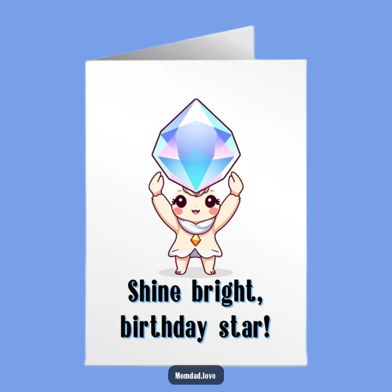 Free Printable Birthday Card: Funny Gem Character, Hilarious Downloadable Gift for Laughs