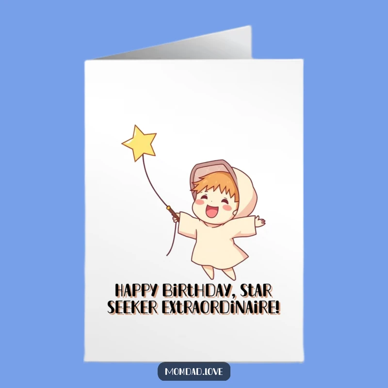Free Printable Birthday Card: Star Catcher Magic - Funny Downloadable Gift