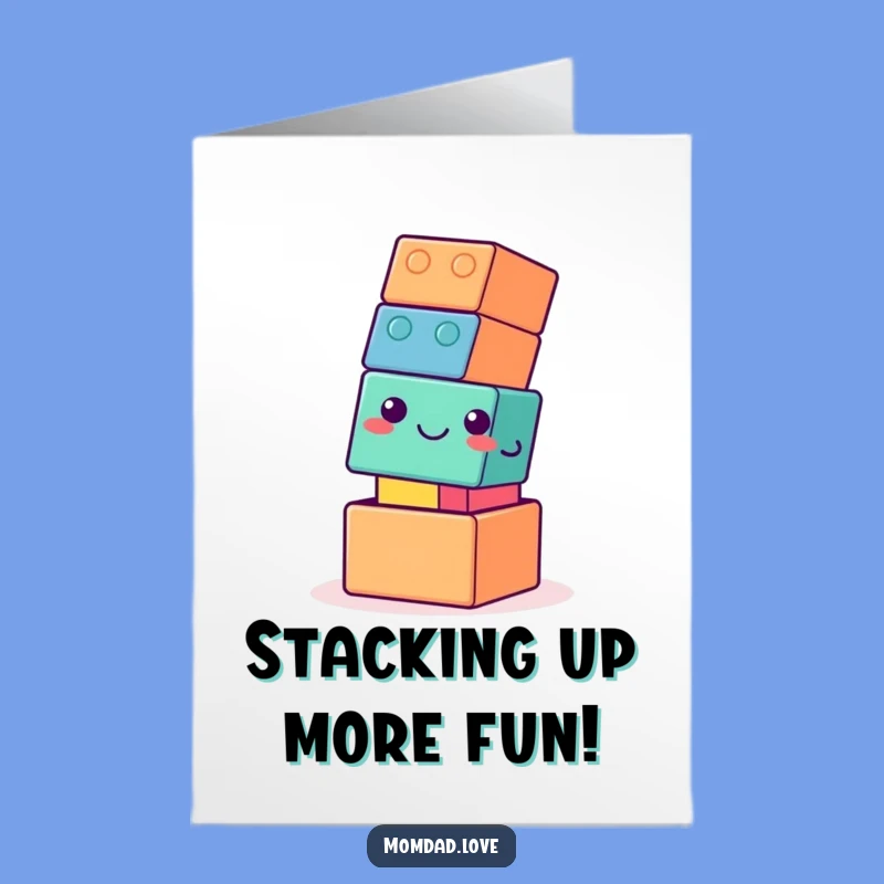 Free Printable Birthday Card: Funny Wobbly Tower Gift - Hilarious DIY Downloadable