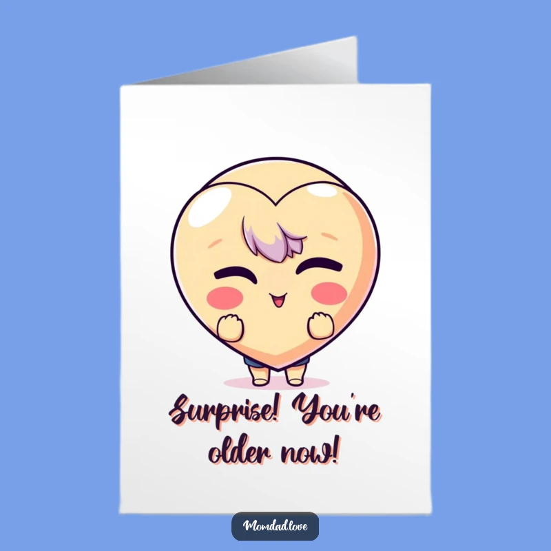 Free Printable Birthday Card: Winking Heart Emoji Character, Funny Downloadable Gift for a Special Day