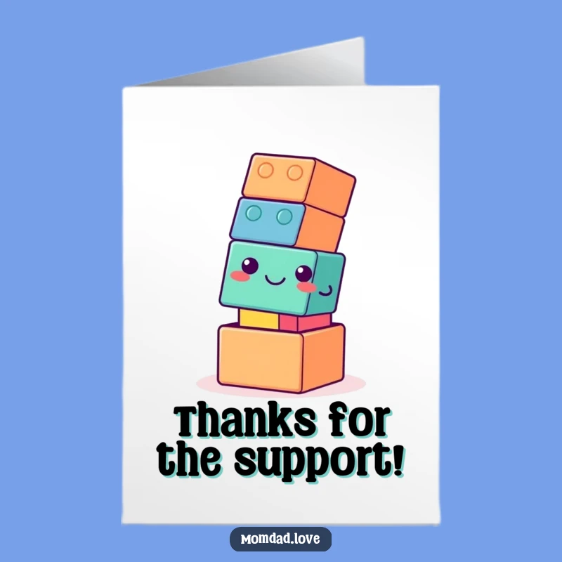 Free Printable Thank You Card: Wobbly Tower Gratitude - Funny DIY Downloadable