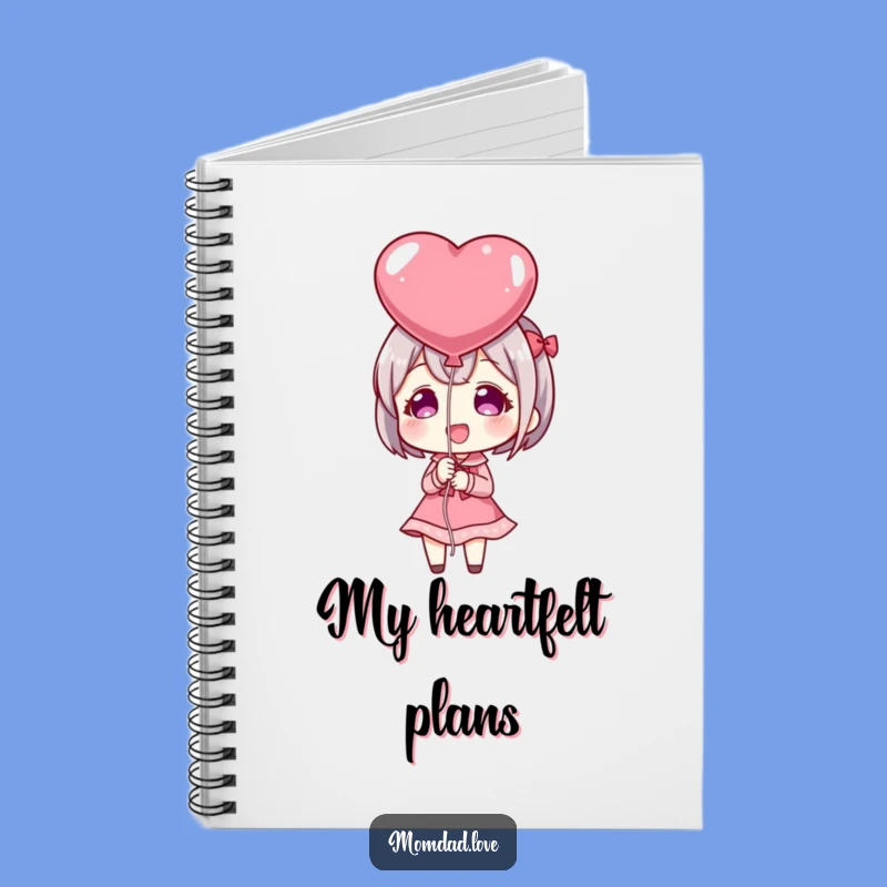 Funny Anime Heart Balloon Notebook: Journal Your Love Story, Ideal Gift for Writers