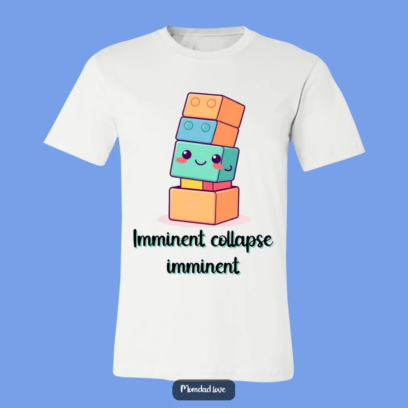 Funny Wobbly Tower T-Shirt - A Comedic Tee for a Good Laugh