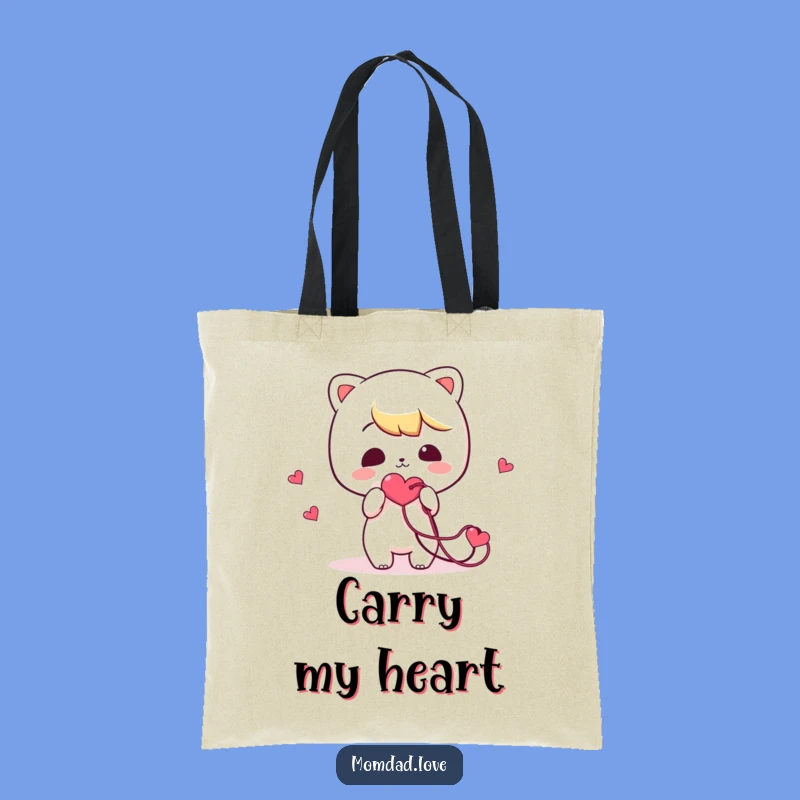 Funny Tangled Heart Tote Bag: Kawaii Character, Carry Your Love, Ideal Funny Gift